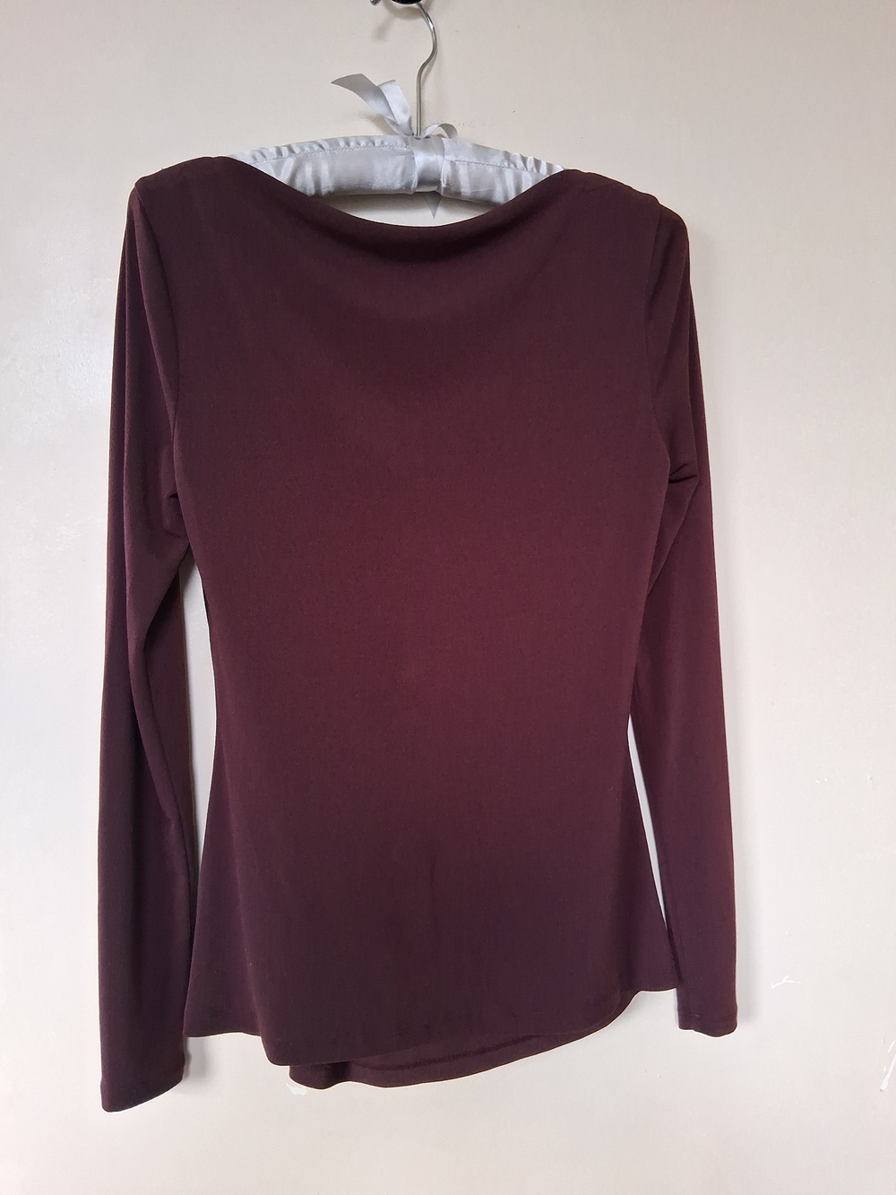 Ann Taylor Long-Sleeve Twist-Front Top in Deep Wine - Picture 5 of 5